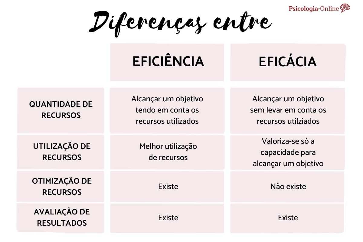 Diferença De Eficiencia E Eficacia Exemplos